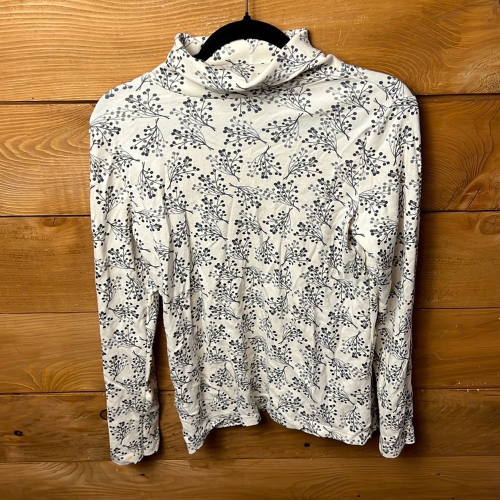 White Stag women’s turtle neck Md long sleeve boho piper floral layer casual Y2K